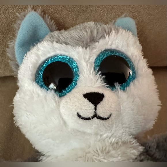 Justice TY Beanie Peek A Boo Scout the Husky Plush Phone Holder Screen Cleaner - Picture 4 of 16